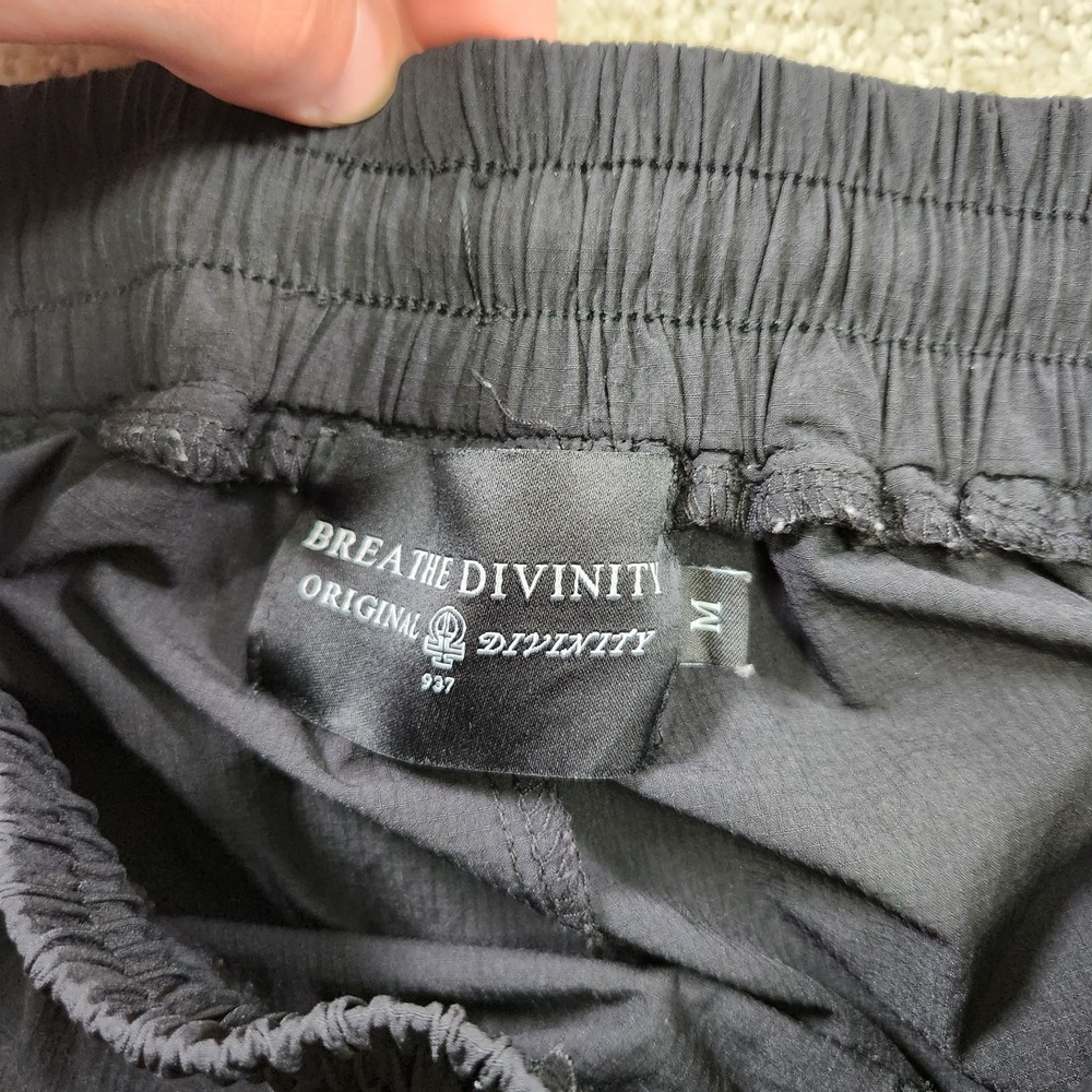 Breathe Divinity Track Pants Men Medium Dark Shadow Tribal Uncuffed Nylon Woven - Picture 9 of 12
